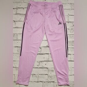 Adidas Pink Primegreen Track Pants Joggers Side Stripe - Size Medium